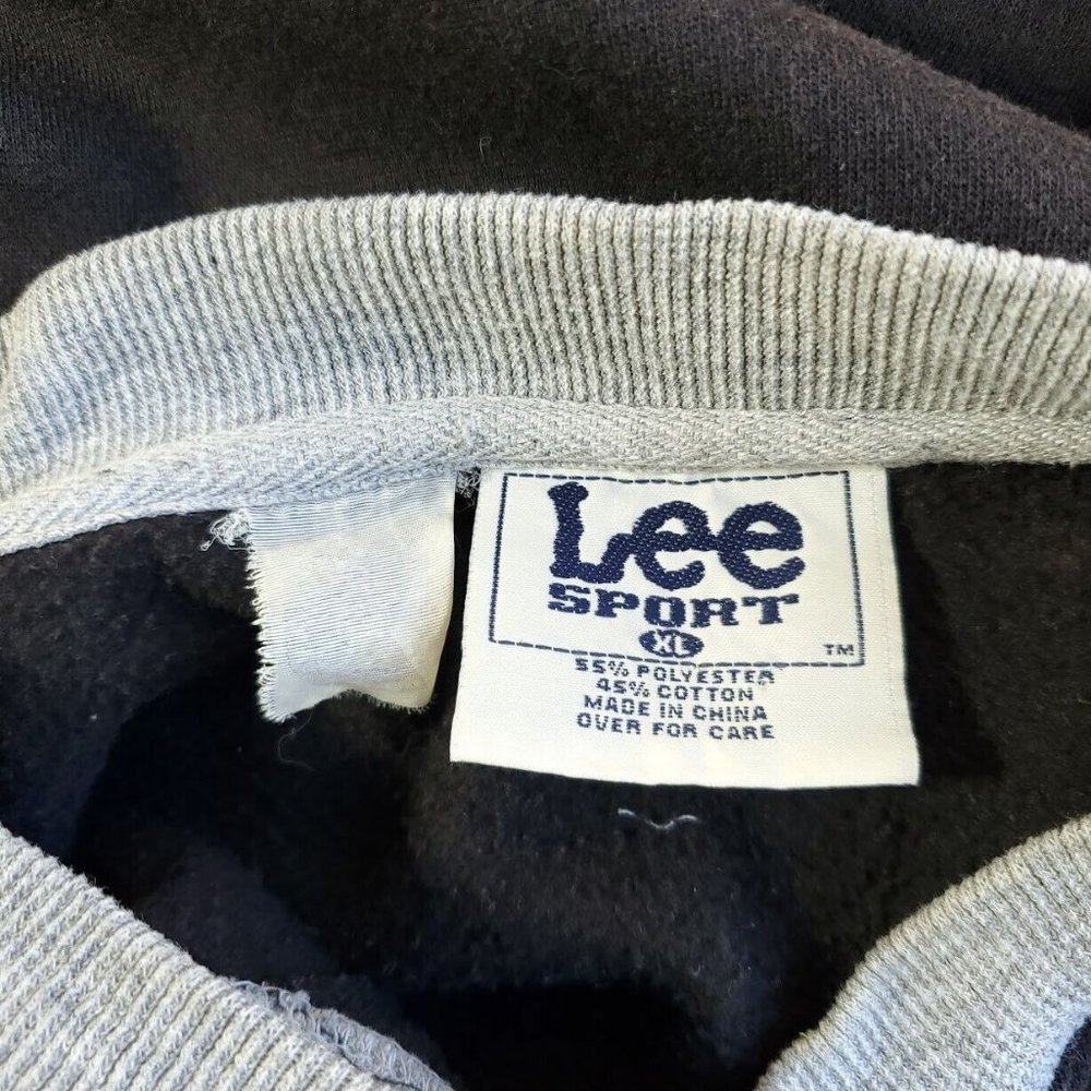 Lee Sport XL NFL Oakland Raiders Crewneck Black Sweatshirt AFC Vintage 1990's - Picture 5 of 5